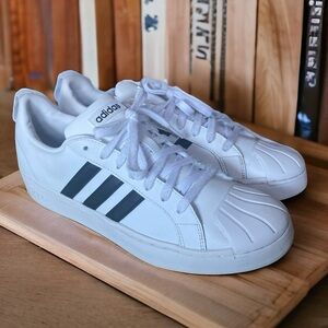 ADIDAS-STREETCHECK GW5488 Toe Cap Sneakers Mens Size 12 White/Black 3 St…